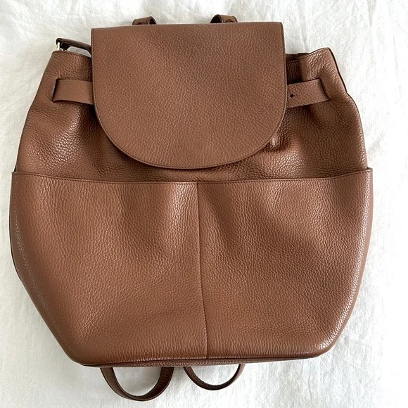 Cuyana Leather Backpack Brown/Caramel